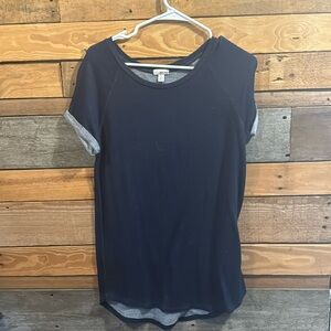 🔥MOVING CLOSEOUT BEFORE DONATION Navy long soft cuffed short sleeve blue